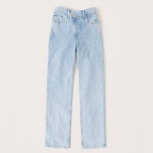 Abercrombie 90s Straight High Rise, Criss Cross Jean